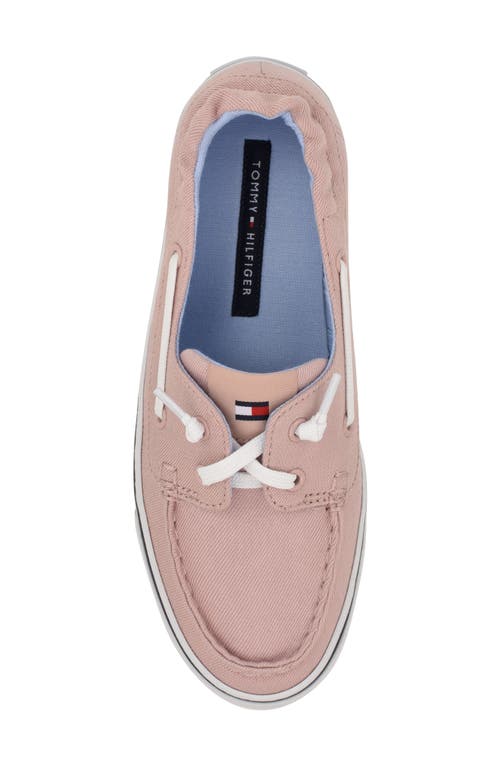 Tommy Hilfiger Oimate Boat Sneaker In Foggy Pink
