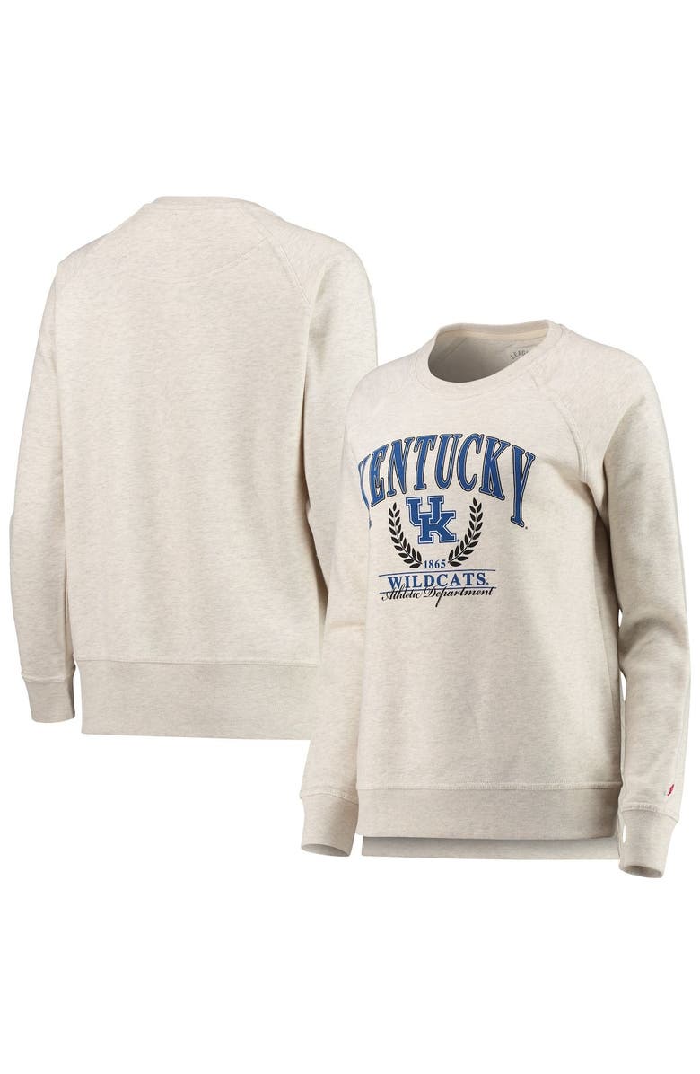 LEAGUE COLLEGIATE WEAR Women's League Collegiate Wear Oatmeal Kentucky Wildcats Academy Raglan Pullover Sweatshirt, Main, color, Oatmeal