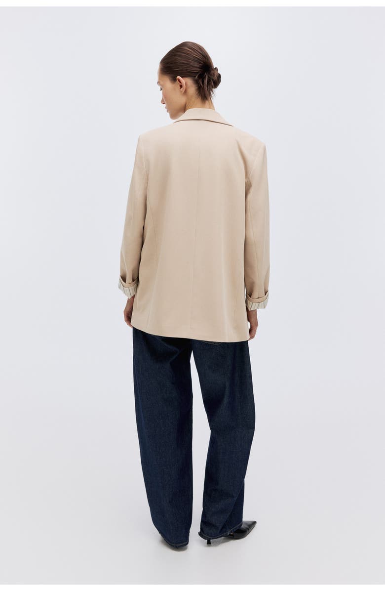 H&M Throw-on Blazer, Alternate, color, Light Beige
