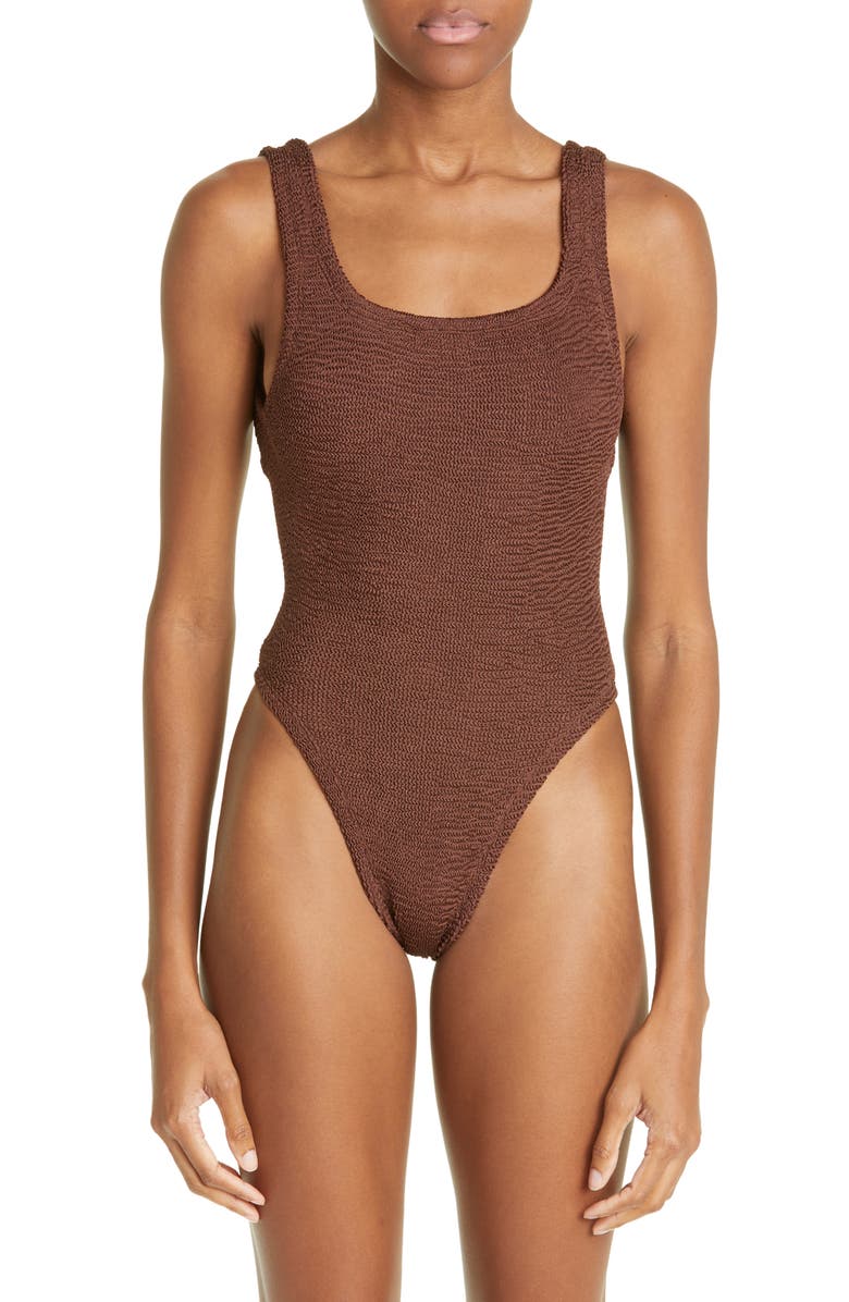 Hunza G Crinkle One-Piece Swimsuit, Main, color,