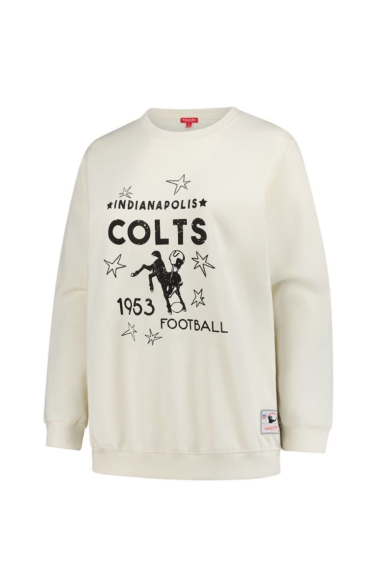 Mitchell & Ness Women's Mitchell & Ness Cream Indianapolis Colts Plus Size Shooting Star Sweatshirt, Alternate, color, Cream