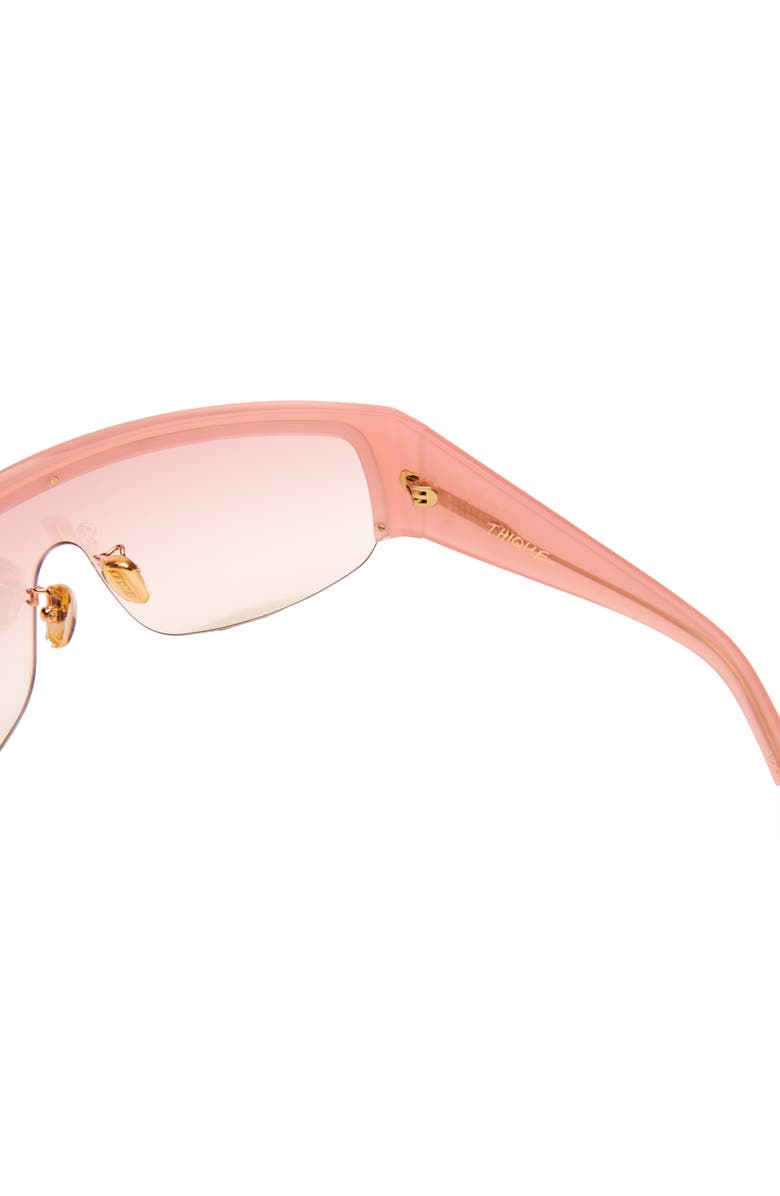 DEZI Thique 125mm Oversize Shield Sunglasses, Alternate, color, Thique Peach / Peach Faded