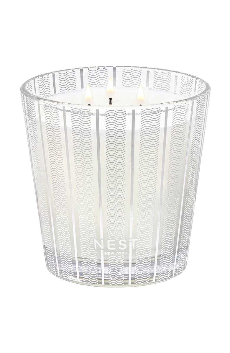 NEST New York Blue Cypress & Snow Three-Wick Candle, Alternate, color, 