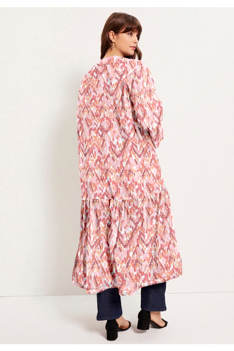Reversible Printed Duster, Alternate, color, GEO TEXTURE