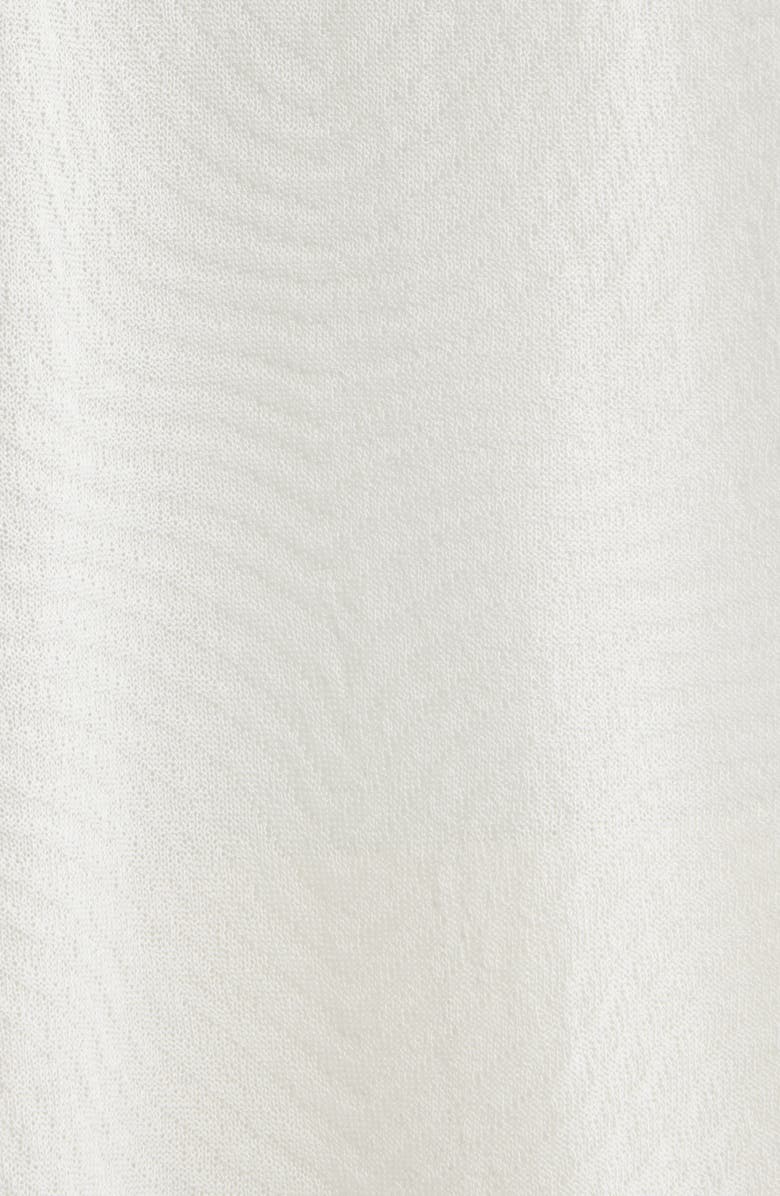 Anne Klein Texture Stitch Sheer Long Cardigan, Alternate, color, White Dove