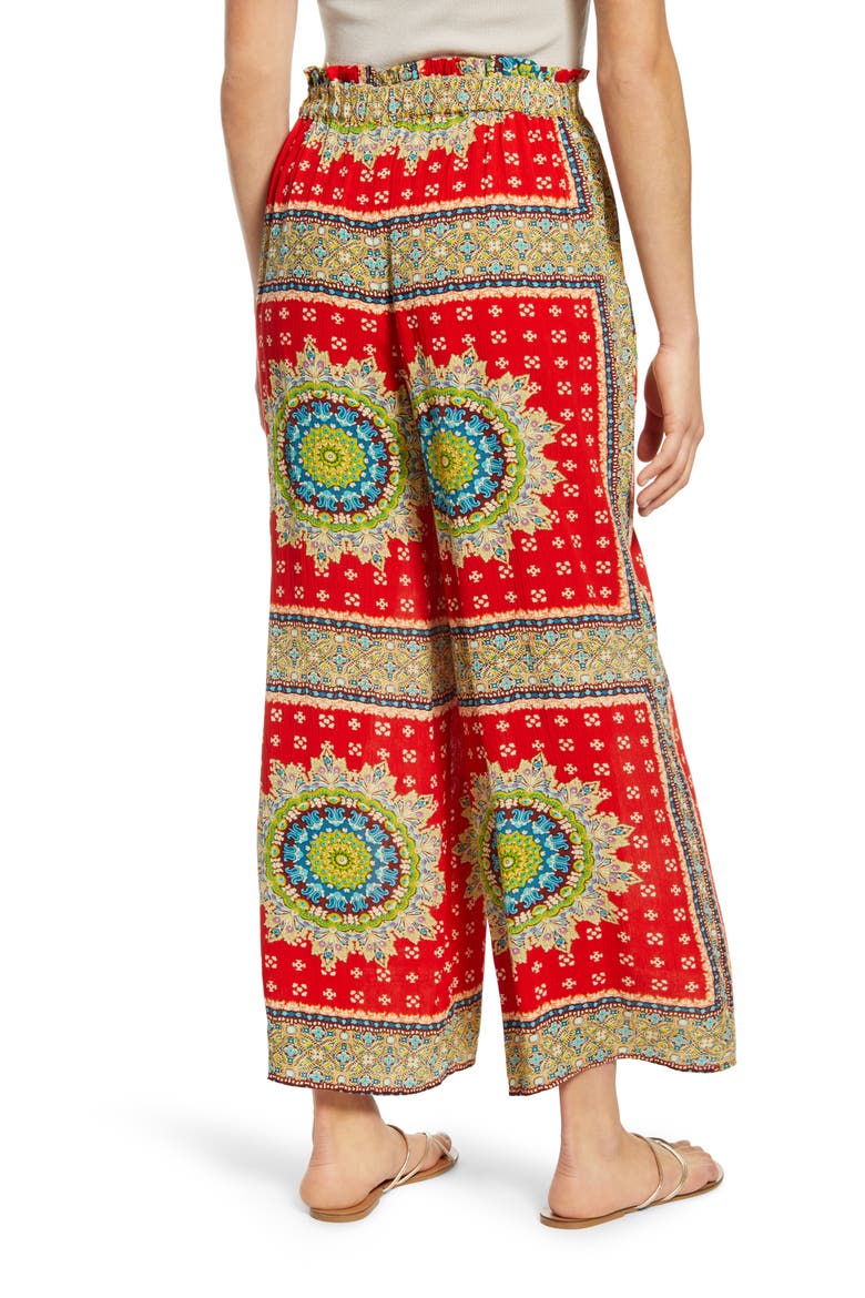 Angel Falls Pants, Alternate, color, RED/ BEIGE