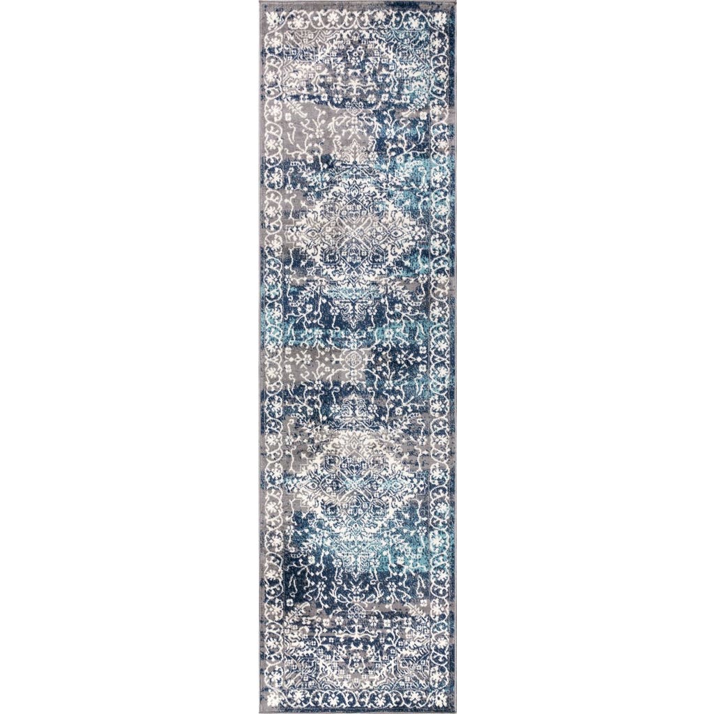 Jonathan Y Modern Persian Vintage Medallion Area Rug In Blue