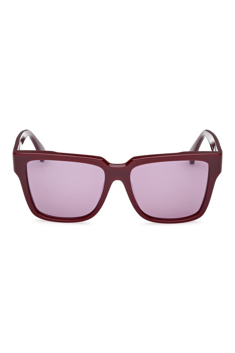 Glimpse2 57mm Gradient Polarized Square Sunglasses, Main, color, SHINY BORDEAUX / VIOLET LENSES