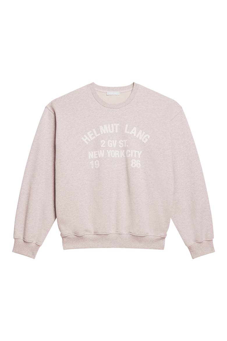 Varsity Cotton French Terry Crewneck Sweatshirt, Alternate, color, LIGHT GREY MELANGE