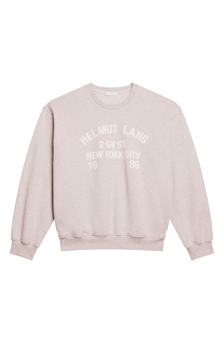 Helmut Lang Varsity Cotton French Terry Crewneck Sweatshirt, Alternate, color, 