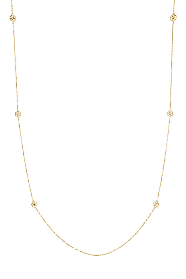 14K Gold Cutout Station Long Necklace, Main, color, 14K YELLOW GOLD