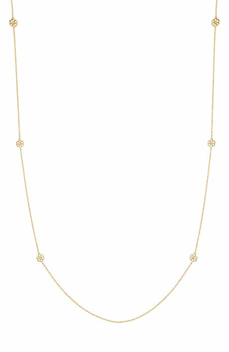 Bony Levy 14K Gold Cutout Station Long Necklace