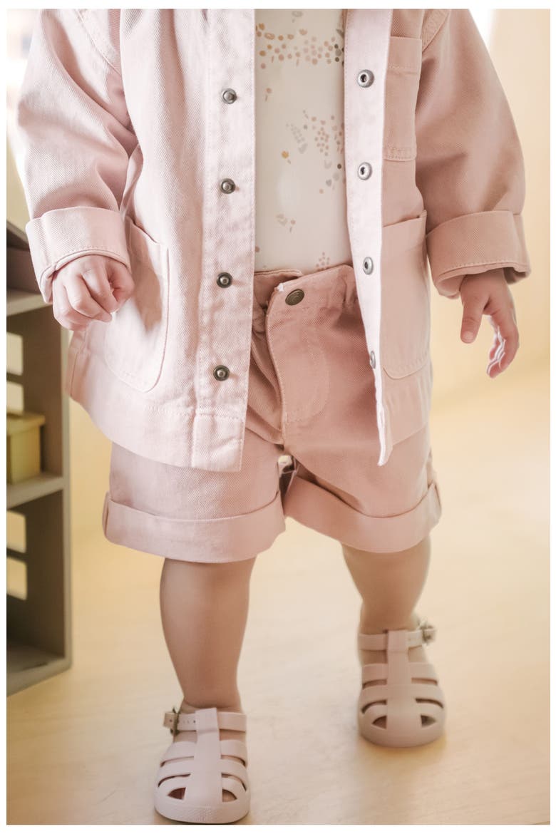 Kids' Denim Paperbag Shorts, Alternate, color, PEONY