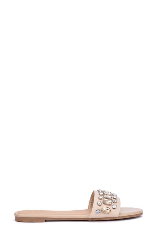 Shop Olivia Miller Gem Slide Sandal In Beige
