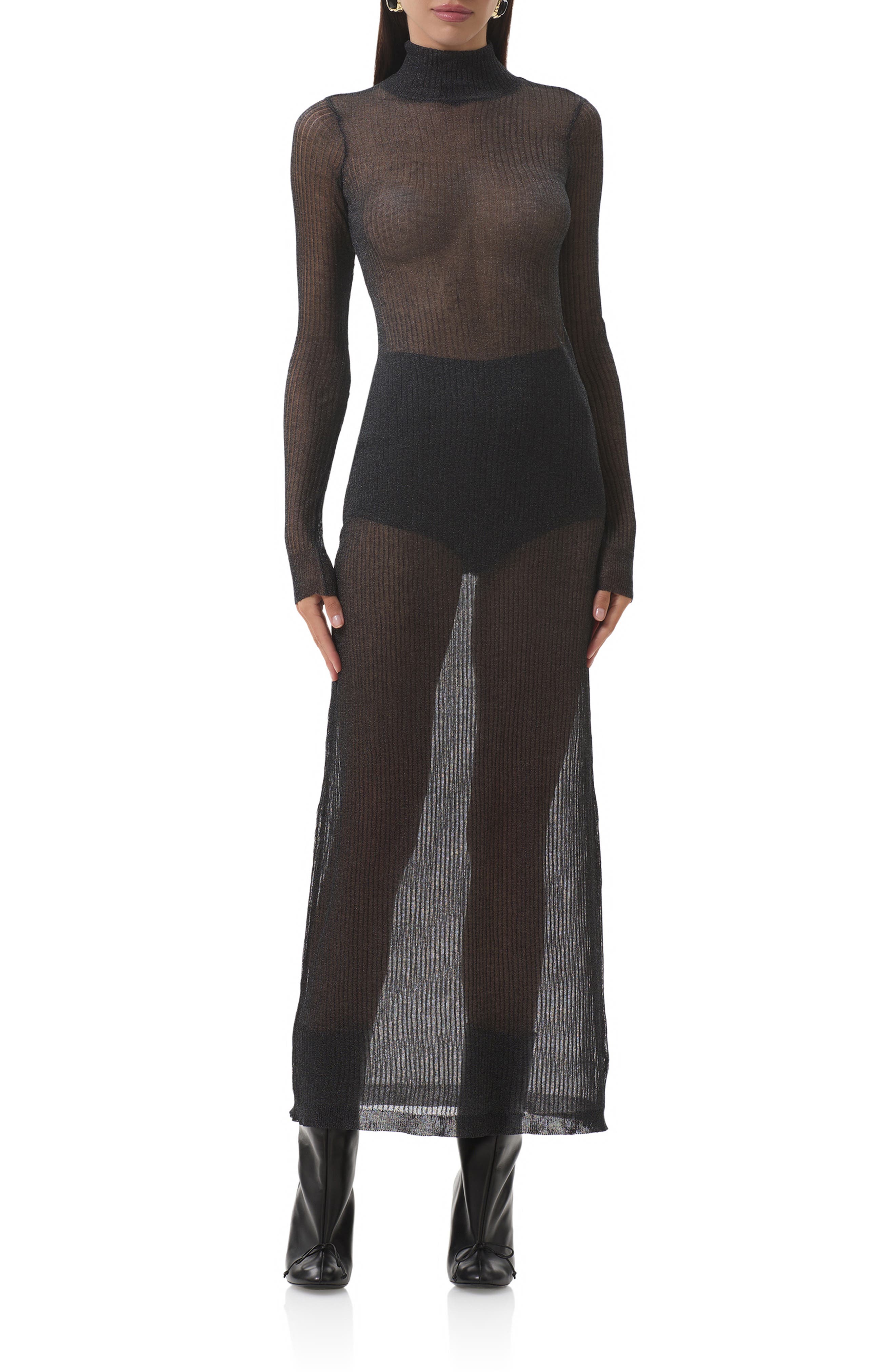 AFRM Vilas Long Sleeve Sweater Dress with Shorts