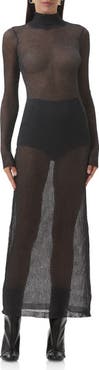 AFRM Vilas Long Sleeve Sweater Dress with Shorts