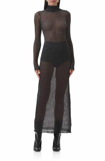 AFRM Vilas Long Sleeve Sweater Dress with Shorts