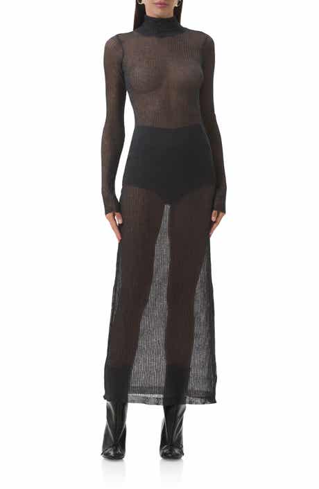 AFRM Vilas Long Sleeve Sweater Dress with Shorts