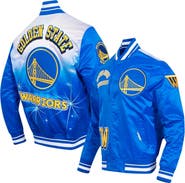 PRO STANDARD Men's Pro Standard Royal Golden State Warriors Sublimated Satin Full-Snap Jacket