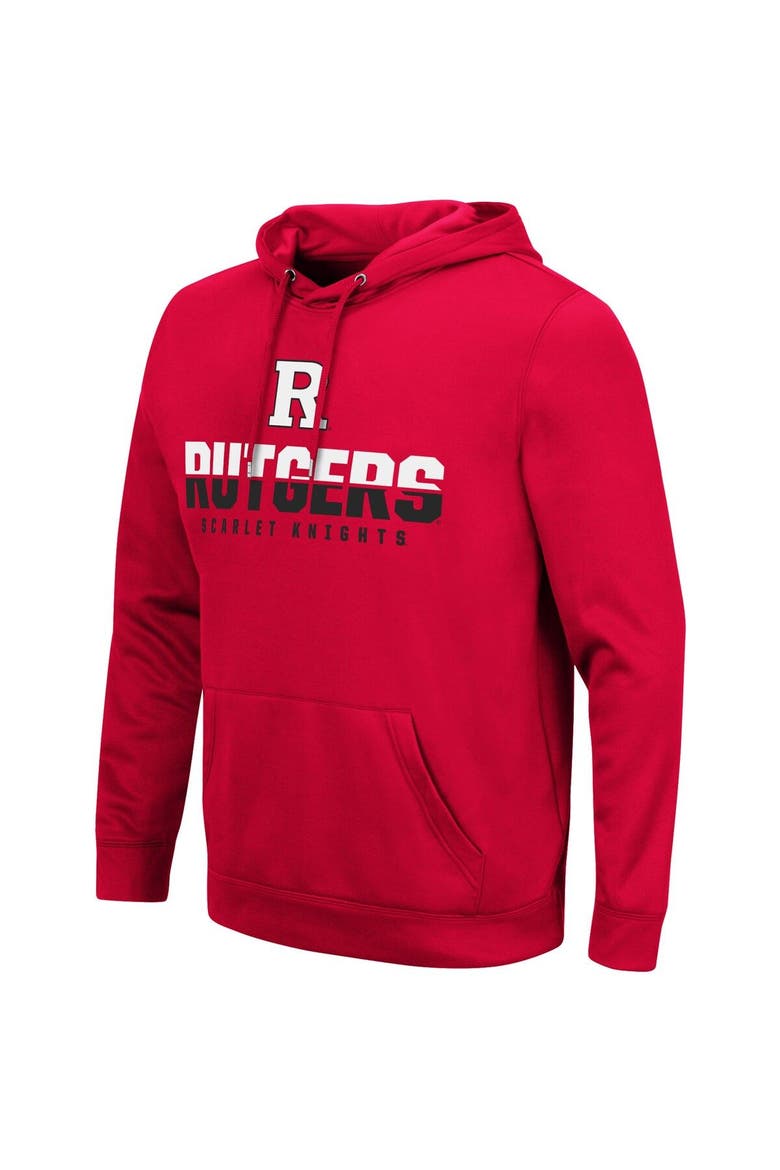 Men's Colosseum Scarlet Rutgers Scarlet Knights Lantern Pullover Hoodie, Alternate, color, Scarlet