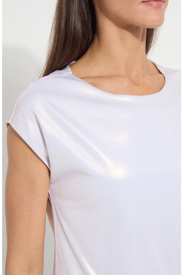 Metallic Jersey Top, Alternate, color, WHITE GOLD