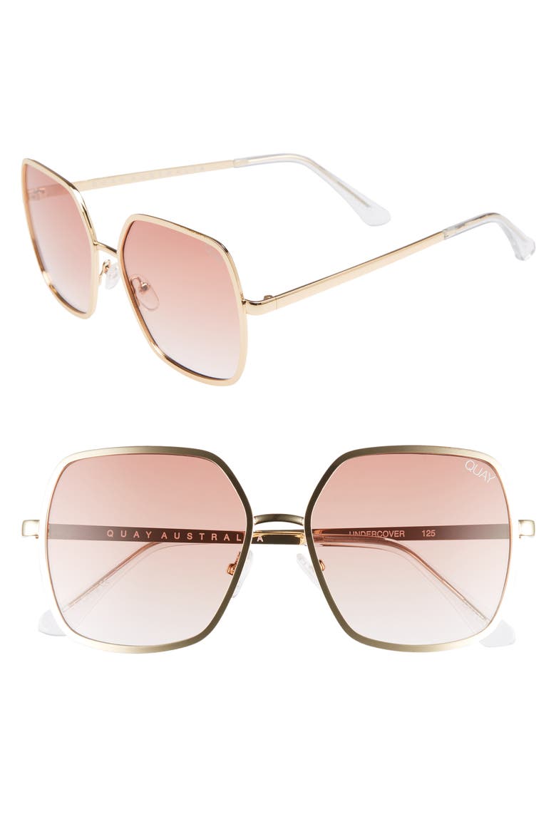 Australia 57mm Square Sunglasses, Main, color, GOLD/ PEACH