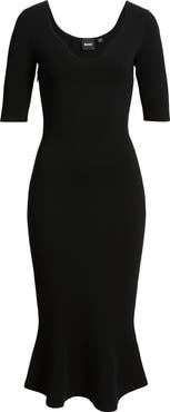 BOSS Fosa Tulip Hem Midi Dress