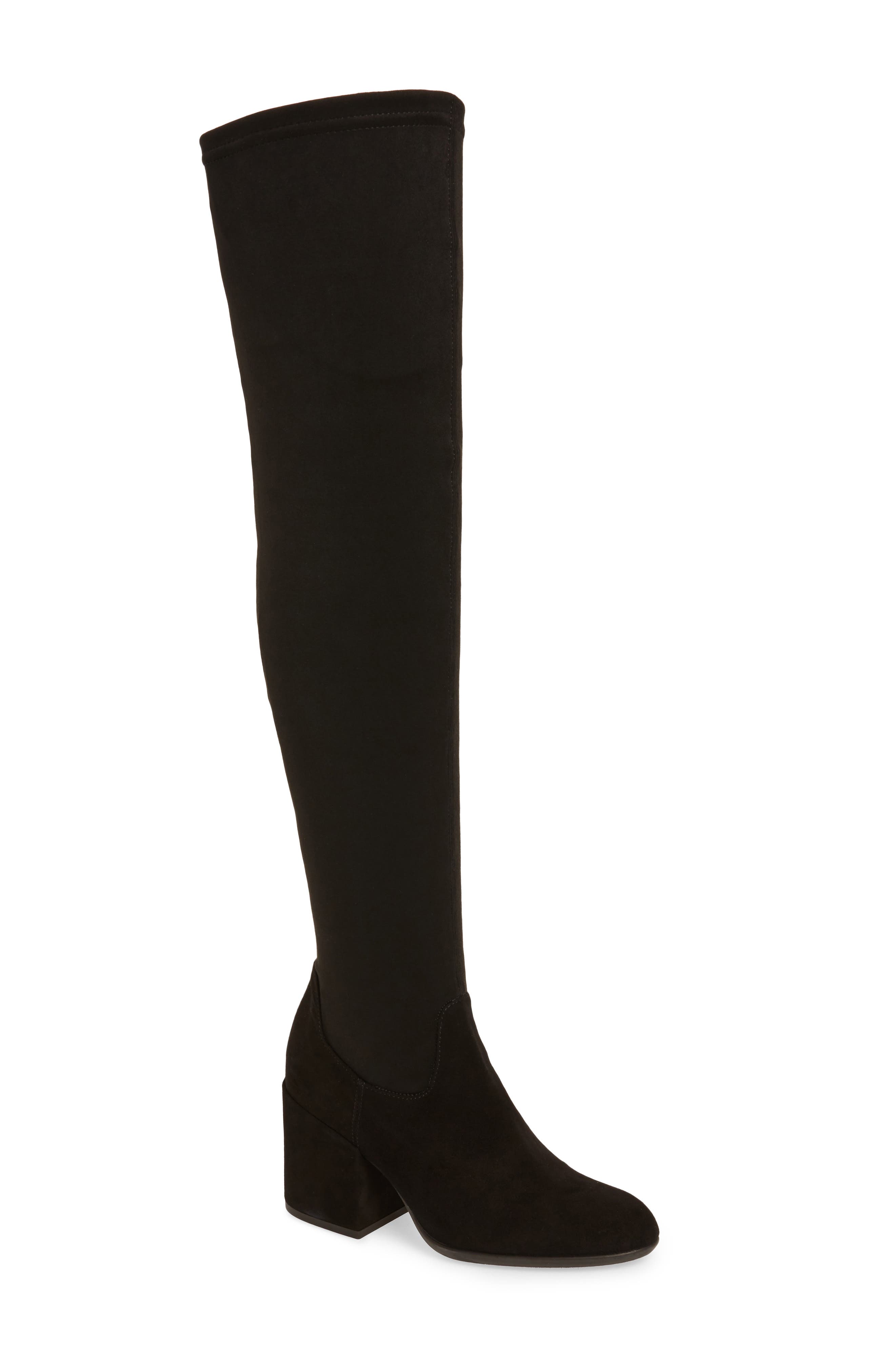 Verve Over the Knee Boot, Main, color, BLACK SUEDE