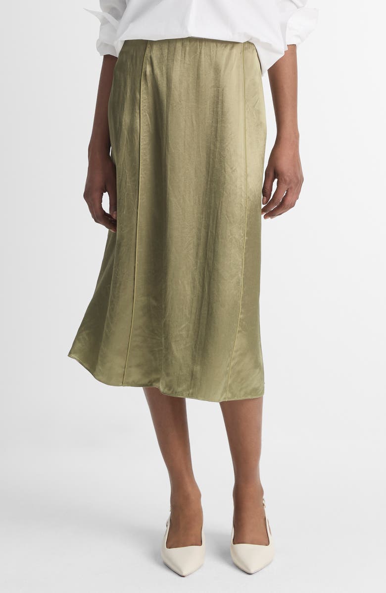 Vince Satin Skirt, Main, color, Earthly