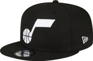 New Era Men's New Era Utah Jazz Black & White 9FIFTY Snapback Hat