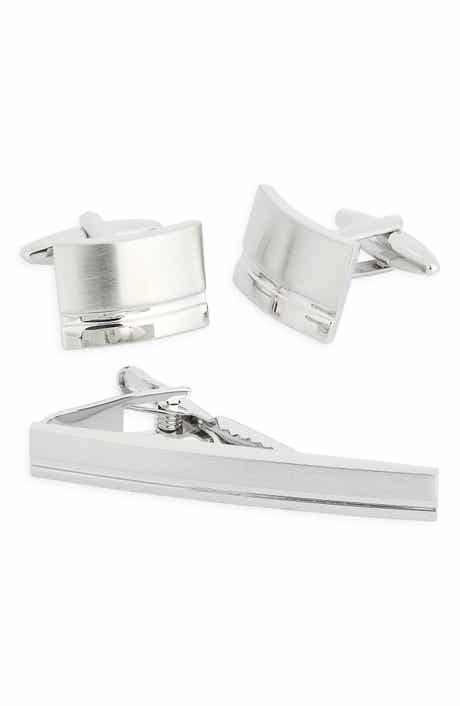 James Michael Curve Cuff Links & Tie Bar Set