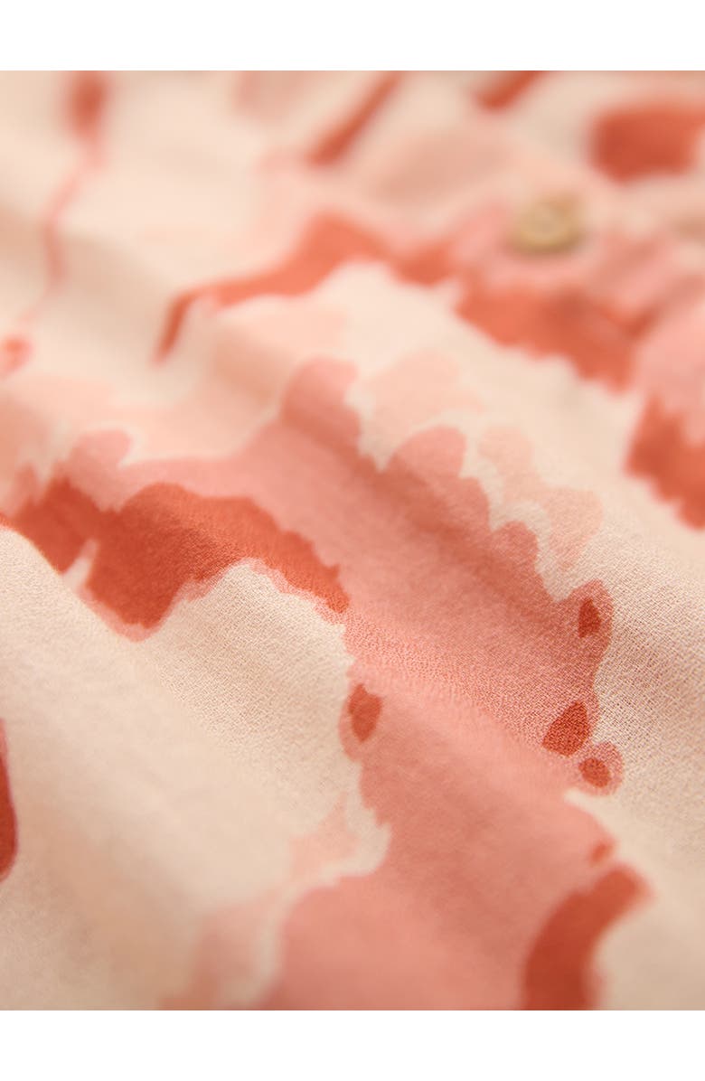 Celtic & Co. Long Sleeve Tie Neck Swing Shirt, Alternate, color, Ecru Blurred Floral