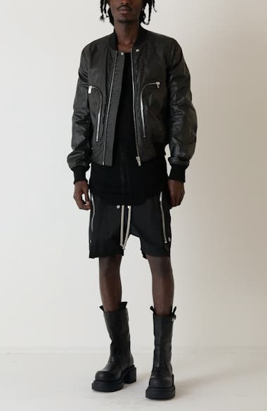 Rick Owens Bauhaus Coated Cotton Flight Jacket | Nordstrom