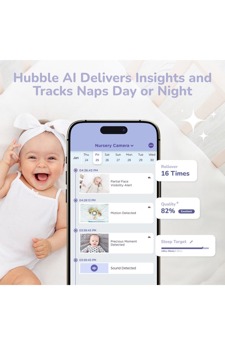 Hubble Connected GoBaby AI Portable Pro Baby Monitor, Alternate, color, 