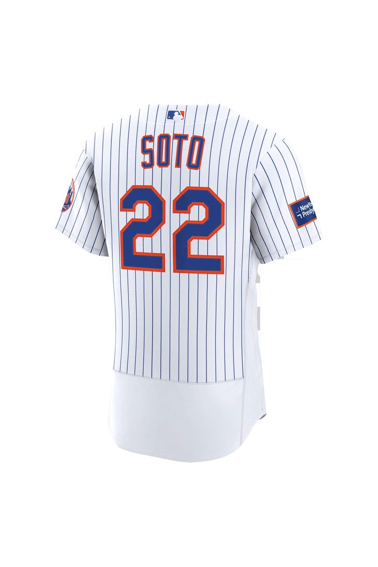 Men's Nike Juan Soto White New York Mets Home Authentic Sponsor Patch Jersey, Alternate, color, White