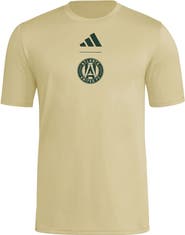 adidas Men's adidas Beige Atlanta United FC 2026 Jersey Hook Pregame T-Shirt