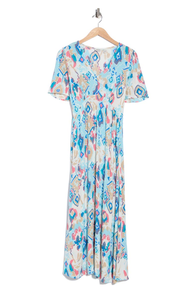 Printed Maxi Dress, Alternate, color, CLEARWATER ETHNIC MIX