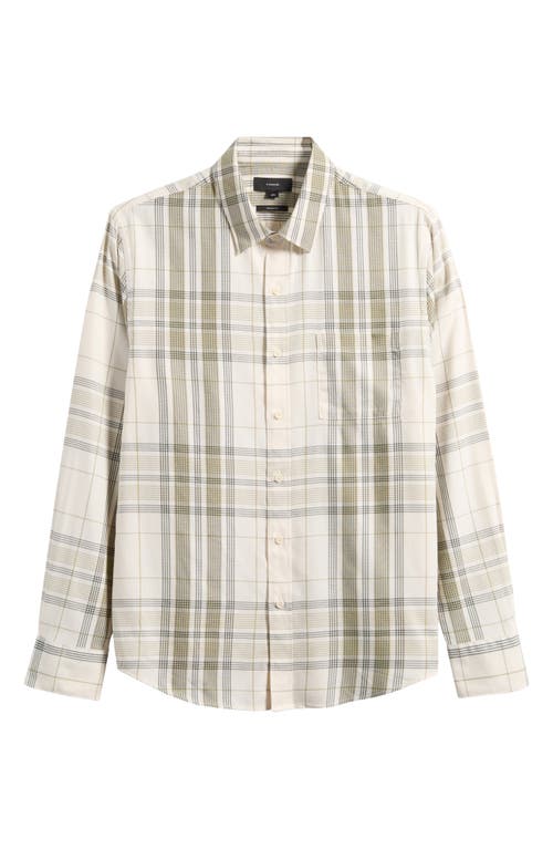 Vince Dunluce Plaid Button-up Shirt In Neutral