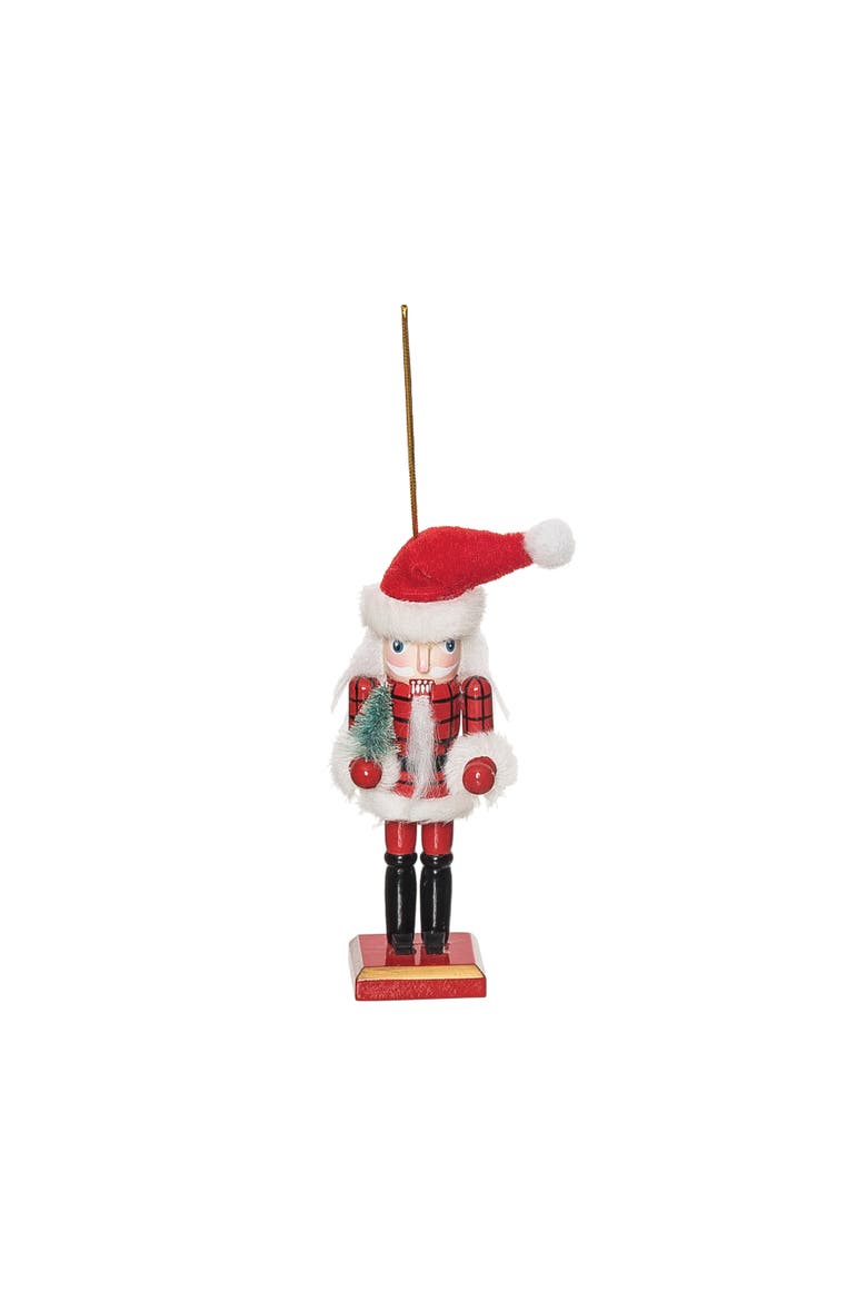 Nutcracker W/Tree Christmas Ornament, Main, color, Red