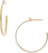 LANA Sunrise 14K Gold Diamond Hoop Earrings
