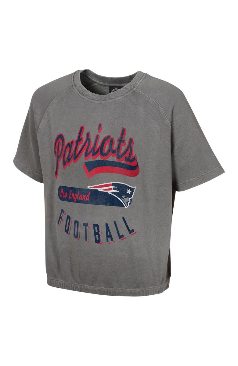 Outerstuff Women's  Gray New England Patriots Mineral Wash Short Sleeve Top, Alternate, color, Gray