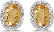 ALLUREZ Diamond and Citrine Earrings 14k