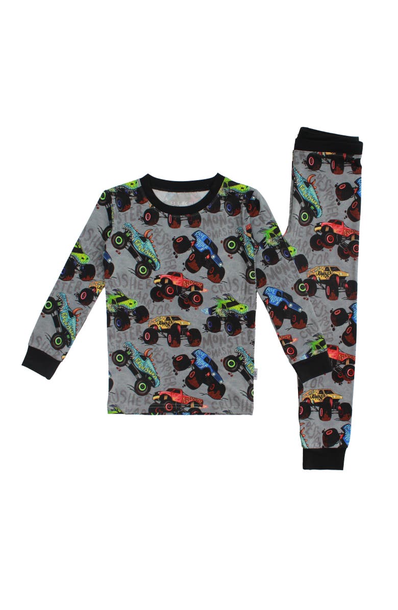 Fletch Monster Jammies 2 Piece Pajama Set, Main, color, Gray