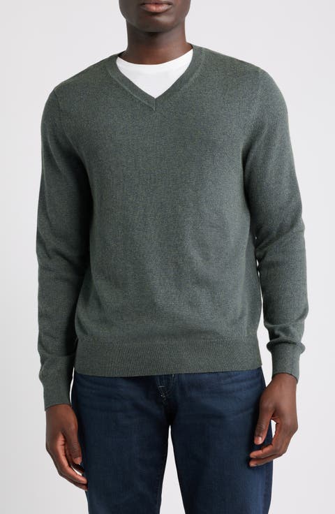 Cotton & Cashmere V-Neck Sweater