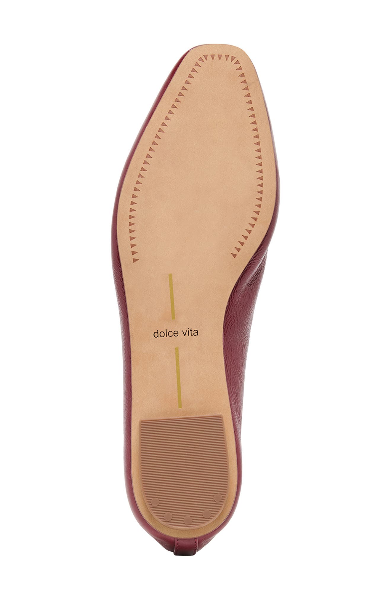 Caret Flat, Alternate, color, GARNET LEATHER
