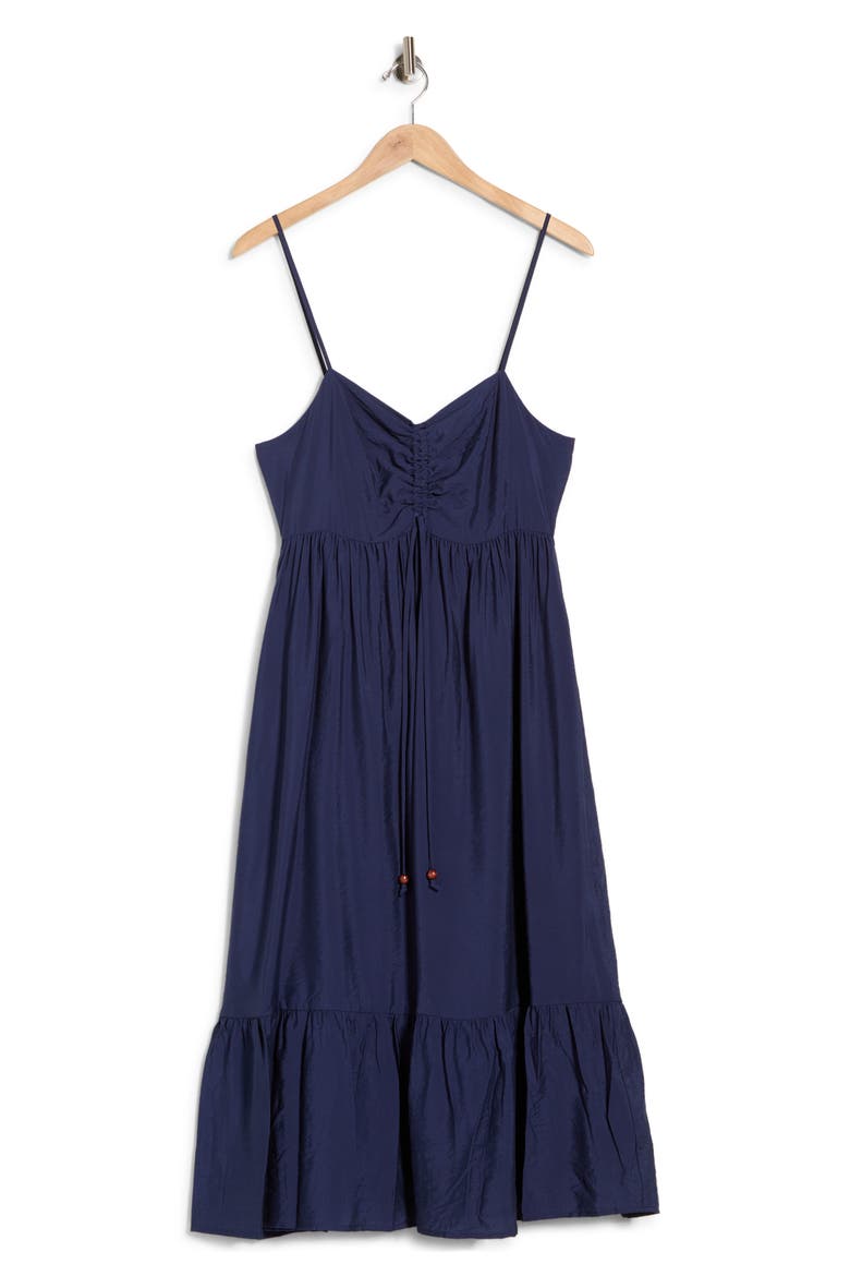 Spaghetti Strap Midi Dress, Alternate, color, NAVY