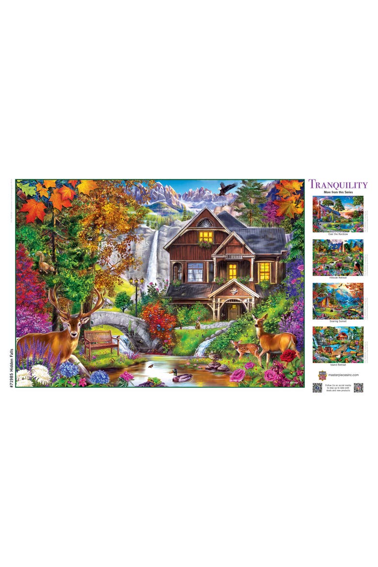 Hidden Falls Cottage 1000 Piece Puzzle, Alternate, color, Multicolor