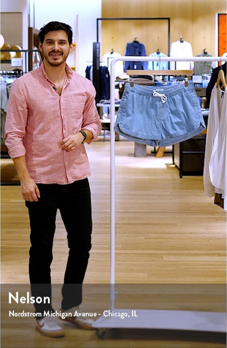 New Impossible Drawstring Cotton Denim Shorts, sales video thumbnail