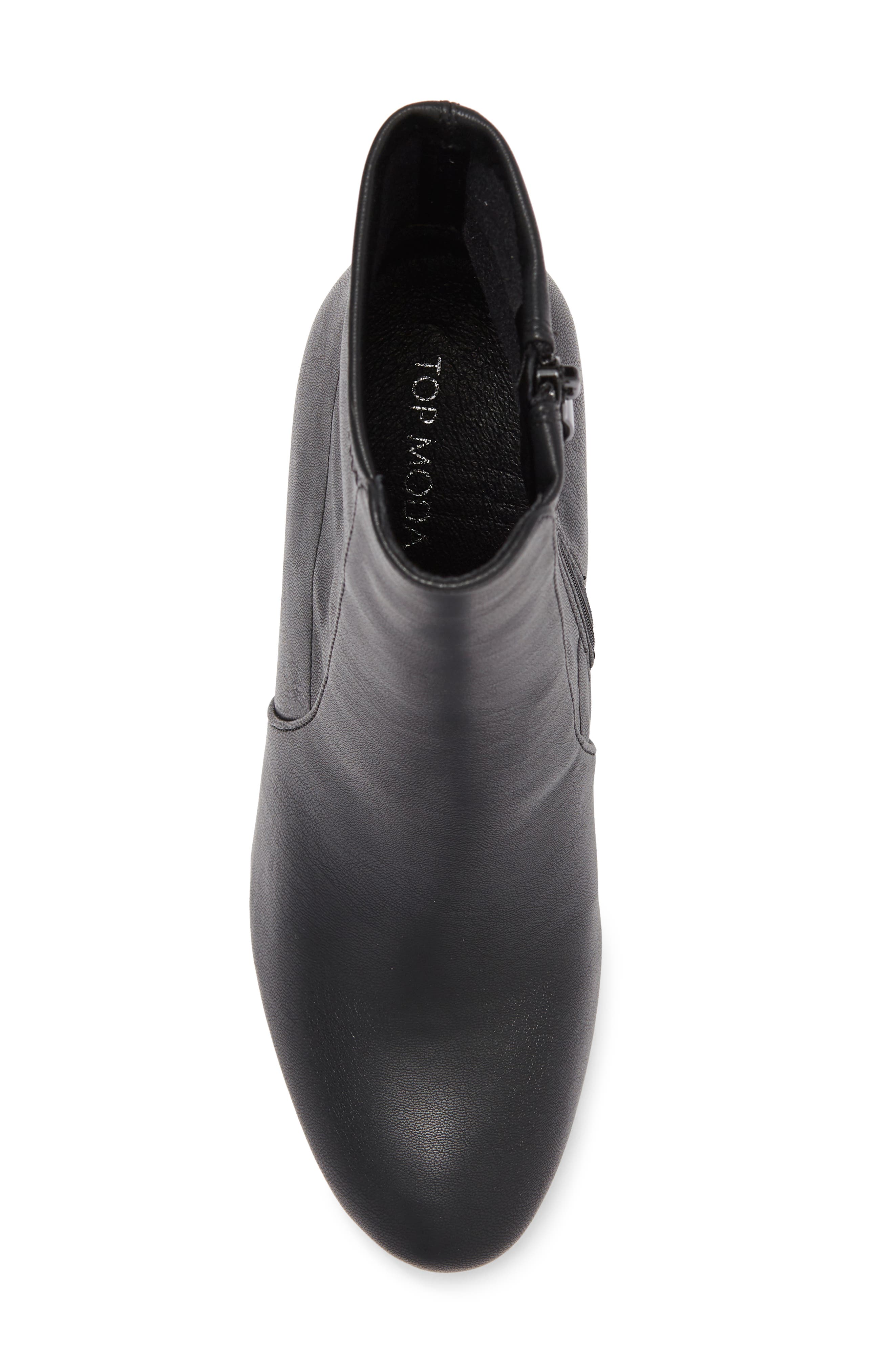 TOP MODA Snakeskin Embossed Ankle Boot, Alternate, color, 