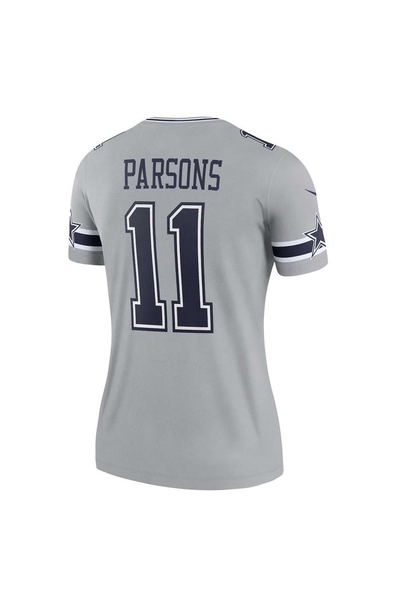 Nike Women's Nike Micah Parsons Silver Dallas Cowboys Inverted Legend Jersey, Alternate, color, 